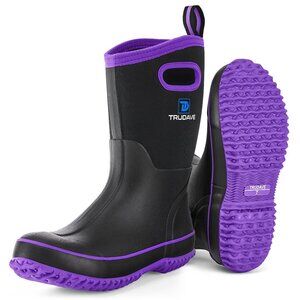 NIB Trudave SZ 5 Rubber Boots Mid Calf Rain Boots, Womens Waterproof Boots, Neop